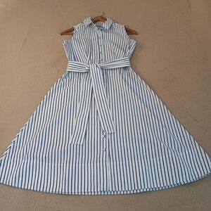 Liz Claiborne women's size small belted nautical vintage looking dress